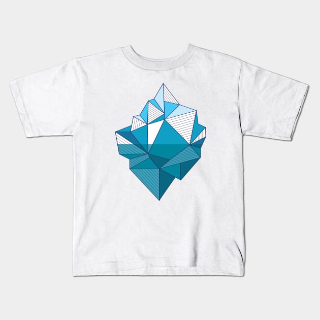 Iceberg Illustration Kids T-Shirt by TomCage